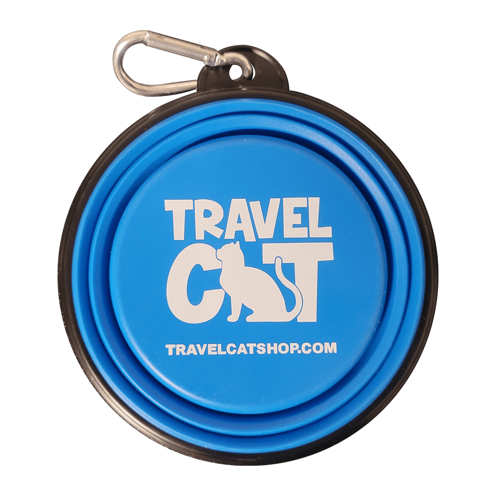Travel Cat | Your Cat Backpack - "The Go Anywhere Bowl" Collapsible Travel Pet Food